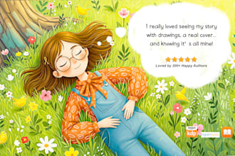 illustrate a whimsical children story book and children story book