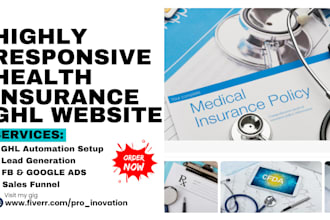 create converting health insurance website, medicare health insurance website