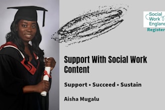 provide support with social work content