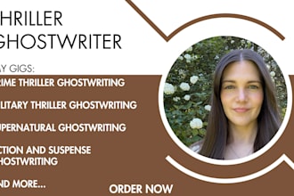 skillfully ghostwrite thriller story, novel, novel editing, rewriting