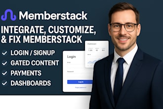 build webflow website membership website with memberstack, zapier, airtable, api