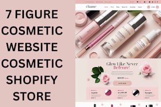 design beauty website, cosmetic shopify store, cosmetic shopify website