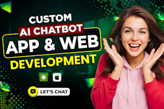 do ai web app, ai software, ai website development as full stack web developer