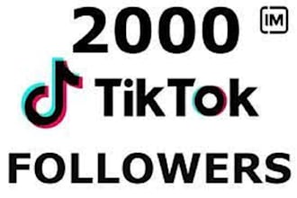 3000 non drop tiktok followers for instant