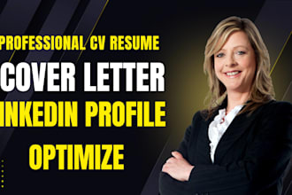 do professional cv resume ats  cover letter linkedin update design
