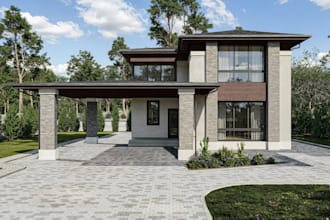 create realistic 3d exterior rendering and visualization