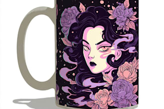 make a beautiful custom mug design asap