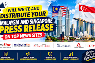 write and distribute your malaysia and singapore press release on top news sites