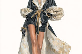 create digital illustration for fashion design art