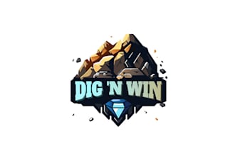 design innovative attract logo for blockchain game