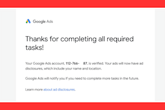 complete google ads advertiser verification or bov and restart your ad campaign