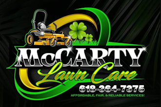do landscape, trimming, agriculture and lawn care logo