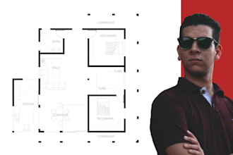 redraw floor plan for real estate agent