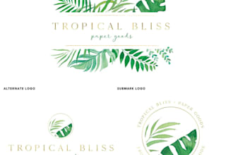do elements modern greenery company leaf, plant, tree logo