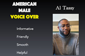 create a quality american neutral male voice over