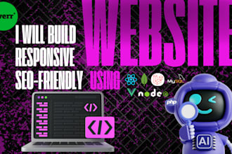 build a responsive SEO friendly website using react laravel or mern
