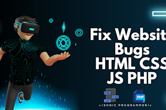 fix or customize your website HTML, CSS, js, PHP