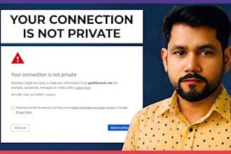 fix your connection is not private SSL and https website error