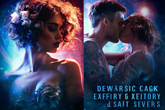 create eyecatching sci fi or romance book cover or ebook cover