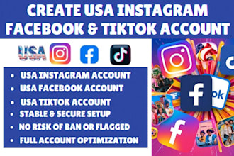 create usa tiktok account usa instagram account account seo to rank profile high