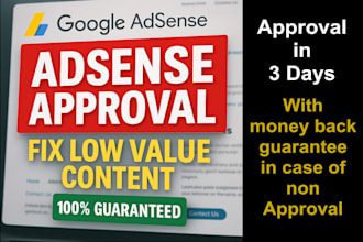 fix low value content for google adsense approval in 3 days