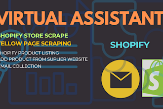 enter data add items shopify store scrape yellow page