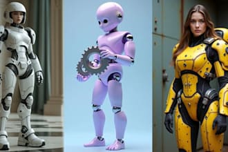 3d articulated model articulated robotic figures model 3d bjd joints toys figure