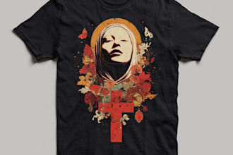 create bulk custom christian church religious t shirt design