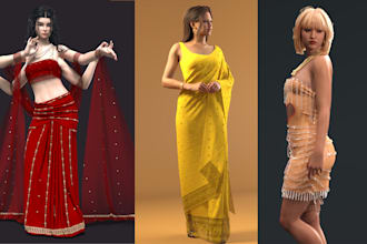 design high quality 3d clothing using clo 3d or marvelous designer