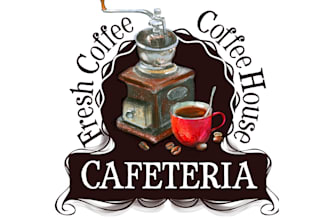 designs creative juice bar and coffee shop logo