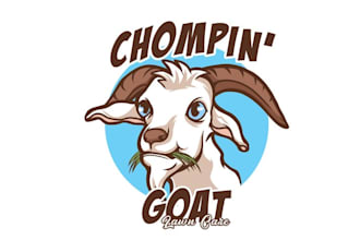 design consulting goat lawn care logo