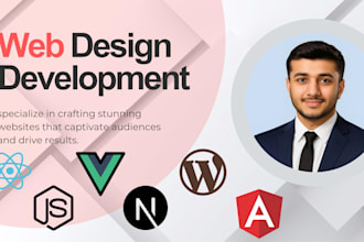 design a professional wordpress, react, next js or shopify website