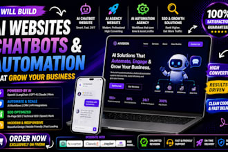 design ai chatbot website, ai agency website, ai automation agency website, seo