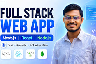 create full stack web applications with next js, react, node js
