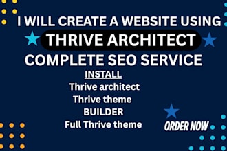 create a website by thrive architect,customize thrive themes
