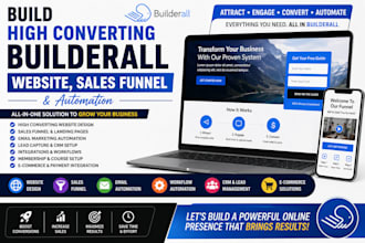 build a high converting builderall website, builderall sales funnel, automation