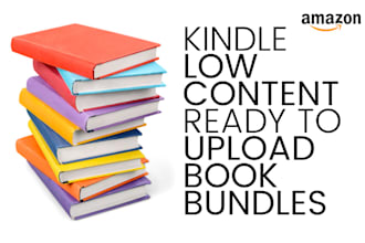 create a ready to upload low content book bundle for KDP publishing