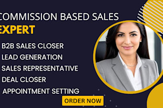 be commission based sales closer b2b online sales representative sales leads