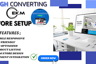 setup high converting ekm shop website design redesign product listing