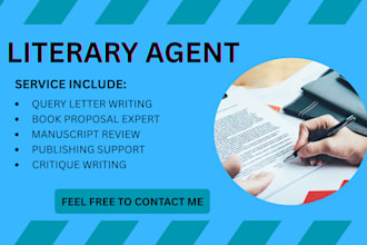 be your professional literary agent and help you write and refine query letter