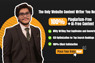 be an SEO website content writer and write website content