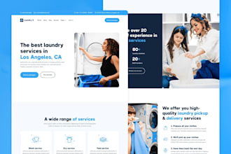 create laundry service website, logistics website, home service website