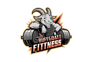 design buff goat personal training brand logo