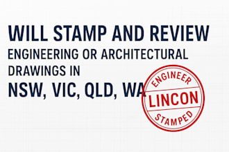 stamp and review, seal and sign engineering drawings in nsw, vic, qld, wa