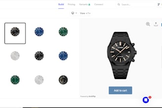 customize and configure watch on shopify kickflip and zakeke, wordpress