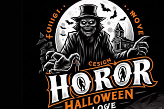 make custom move horror halloween logo