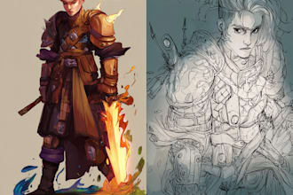 do character and oc design on digital art