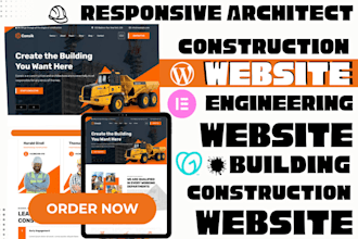 build architect construction website, engineering  website, wordpress website