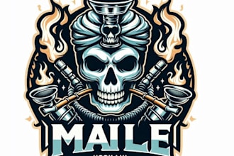 design skull esport hookah logo