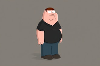 draw you as a family guy cartoon character